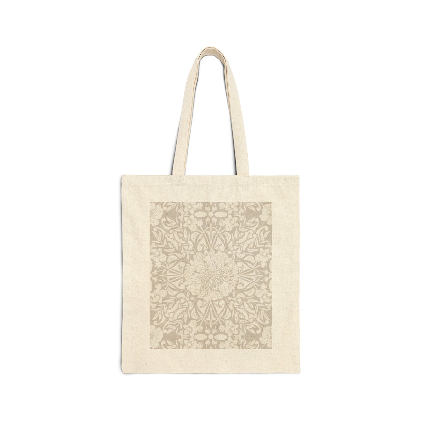 New Nouveau in Gray Cotton Canvas Tote Bag