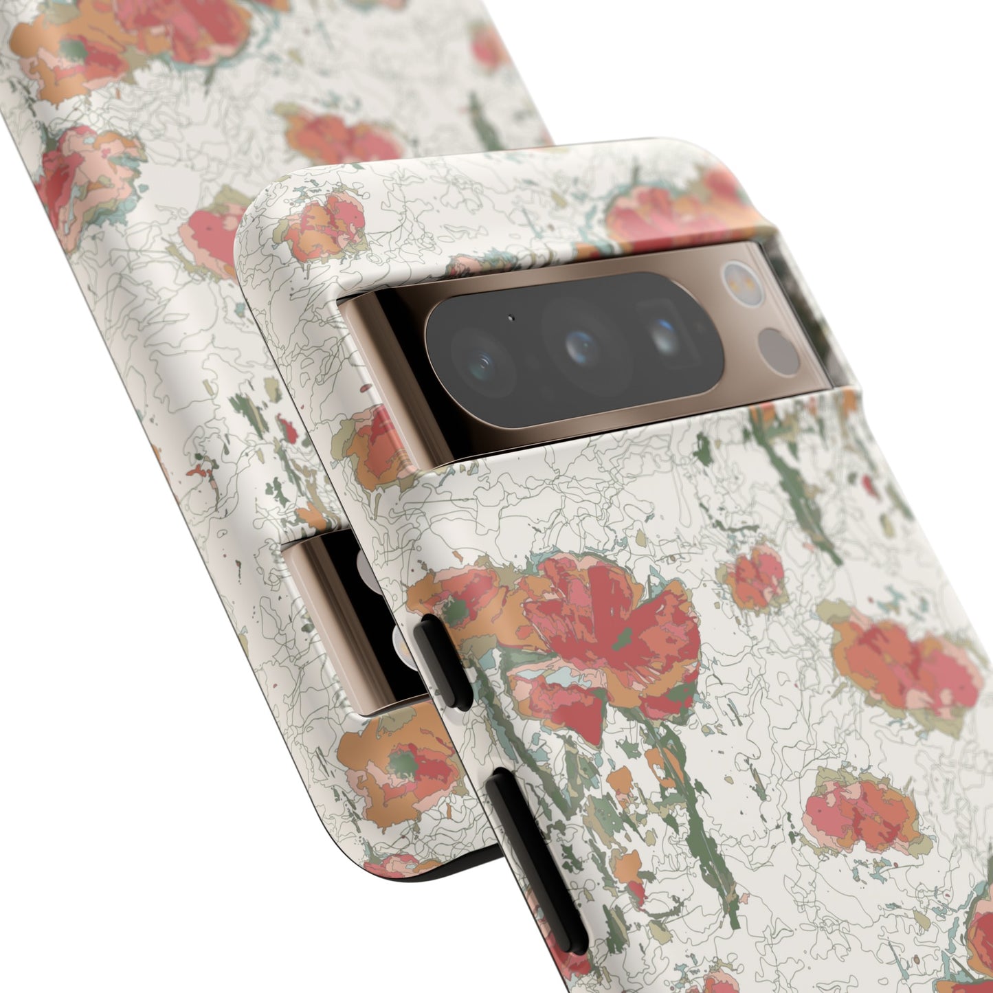 Orange Poppies Tough Cases for Google Pixel