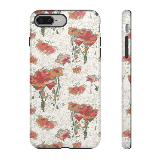 Orange Poppies Tough Cases for iPhone