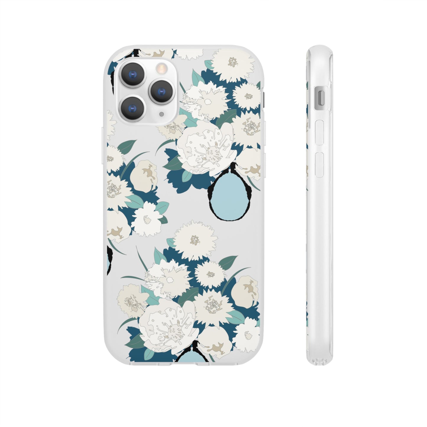 White Flowers in a Vase Flexi Cases for iPhone