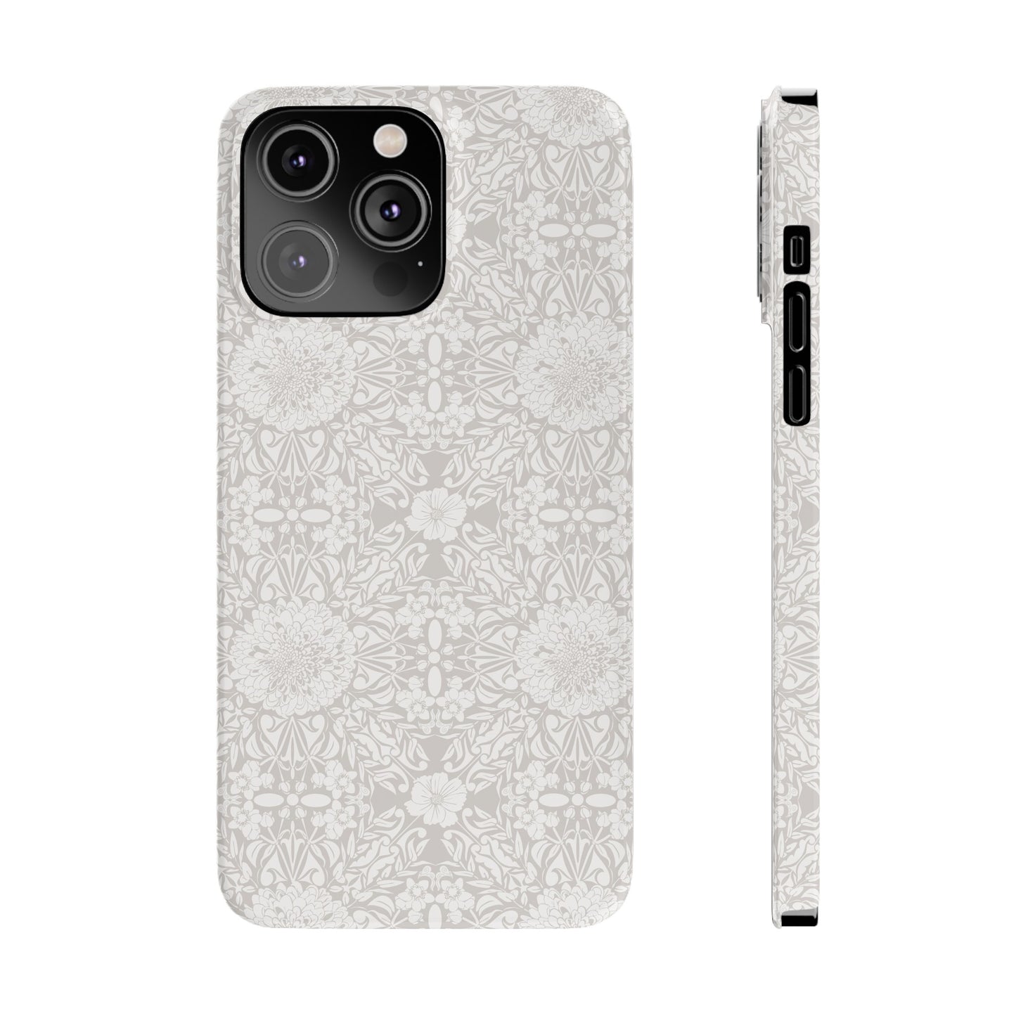 New Nouveau in Gray Slim Phone Cases