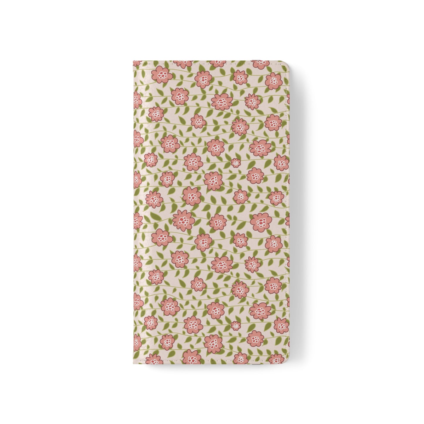 Coral Flowers on Cream Flip Cases for Samsung