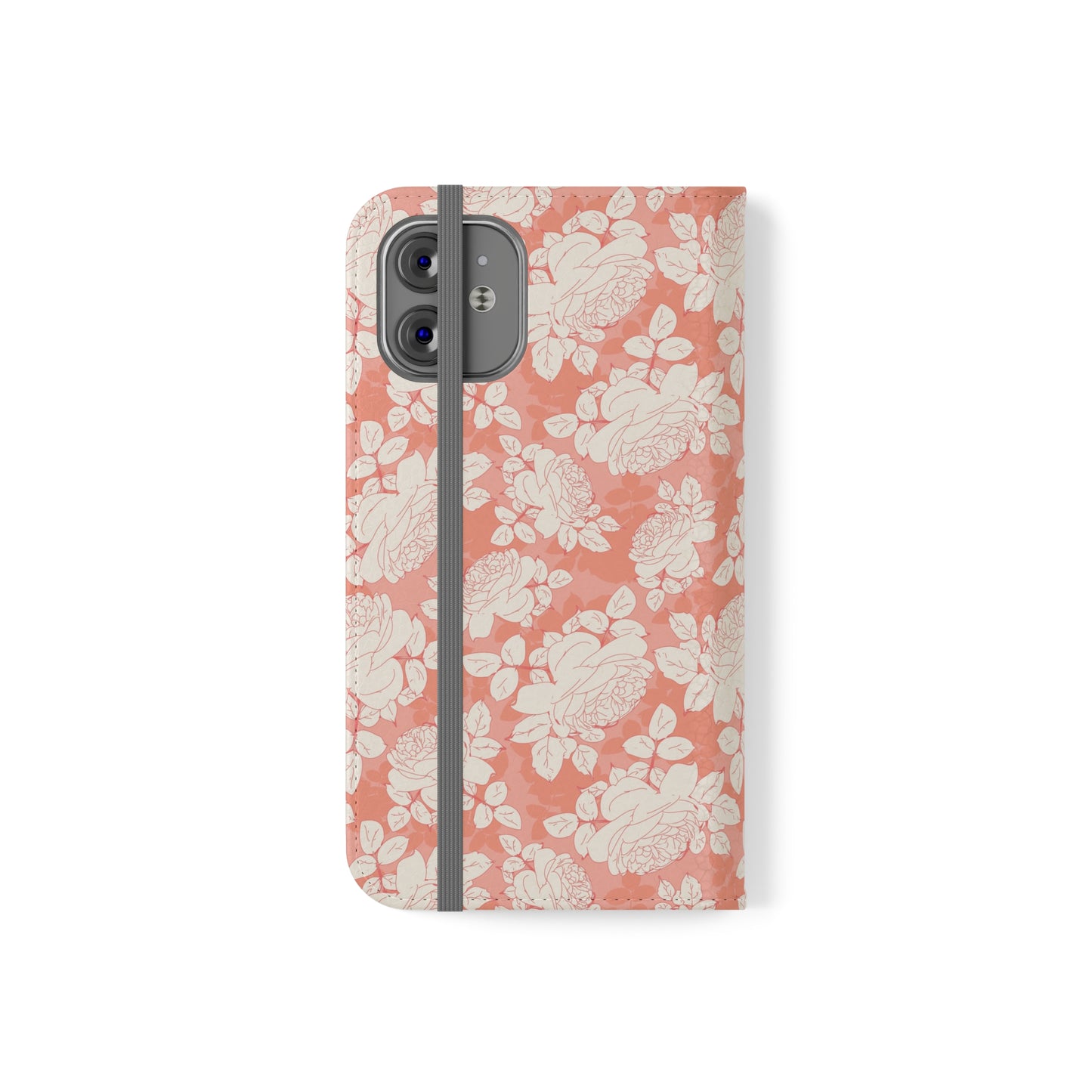 Peach and Cream Roses Flip Cases for iPhone