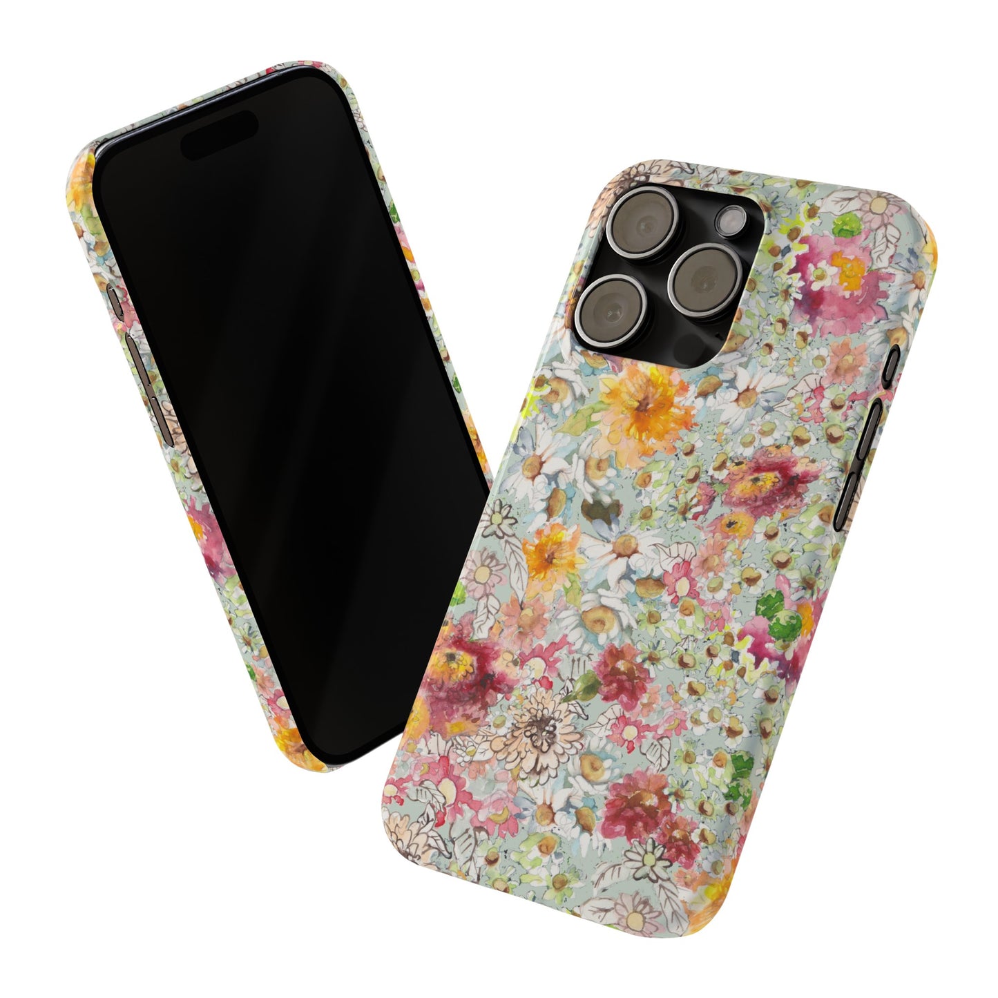 Farmhouse Floral Slim Phone Cases for iPhone