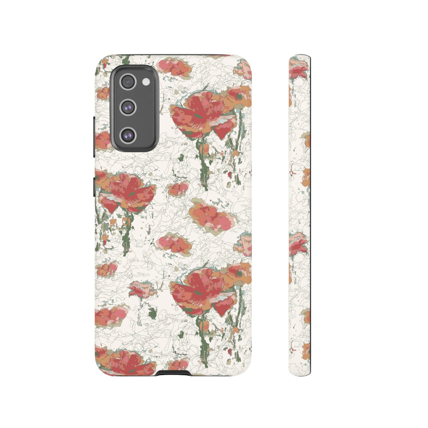 Orange Poppies Tough Cases for Samsung