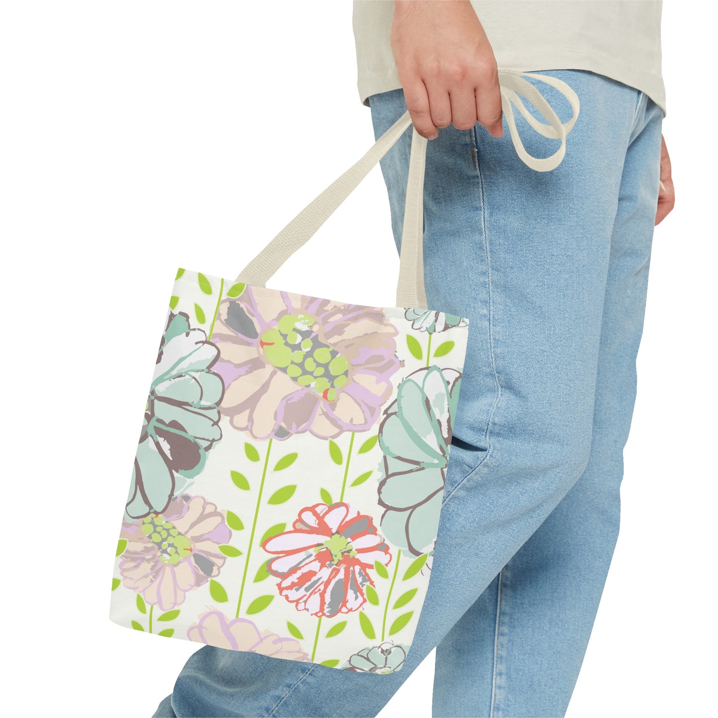 Soft Watercolor Floral Tote Bag