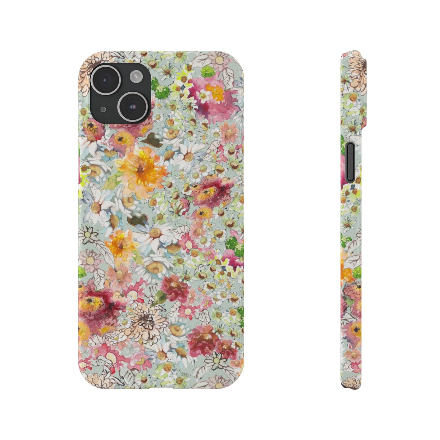 Farmhouse Floral Slim Phone Cases for iPhone