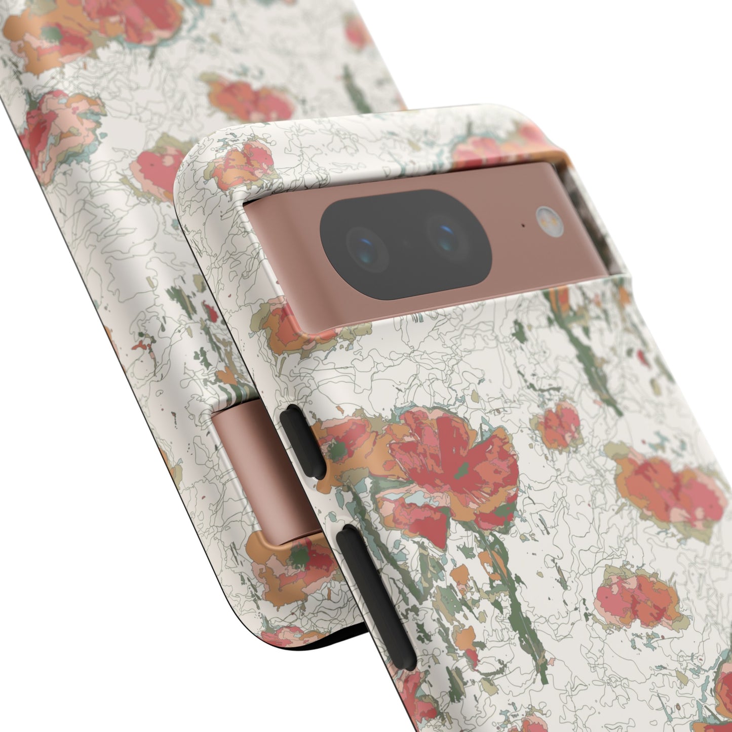 Orange Poppies Tough Cases for Google Pixel