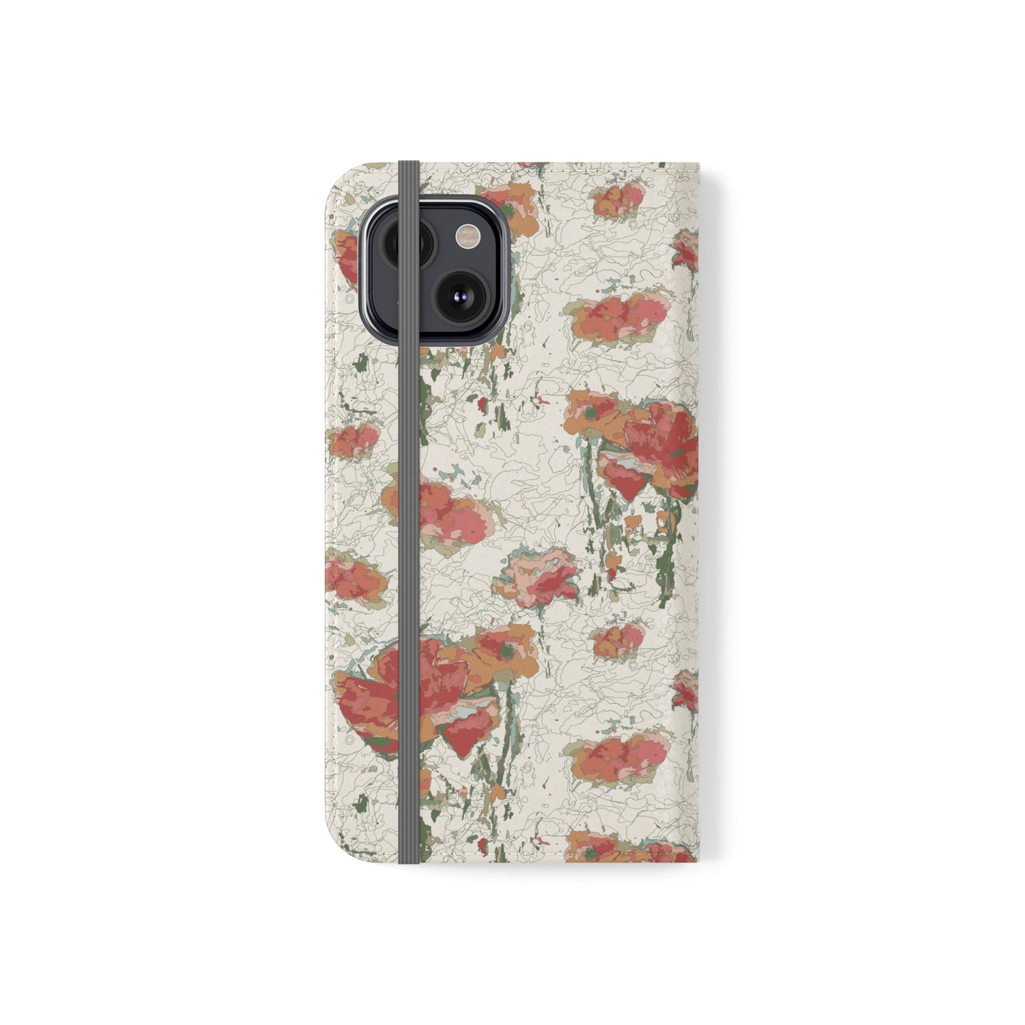 Orange Poppies Flip Cases for iPhone