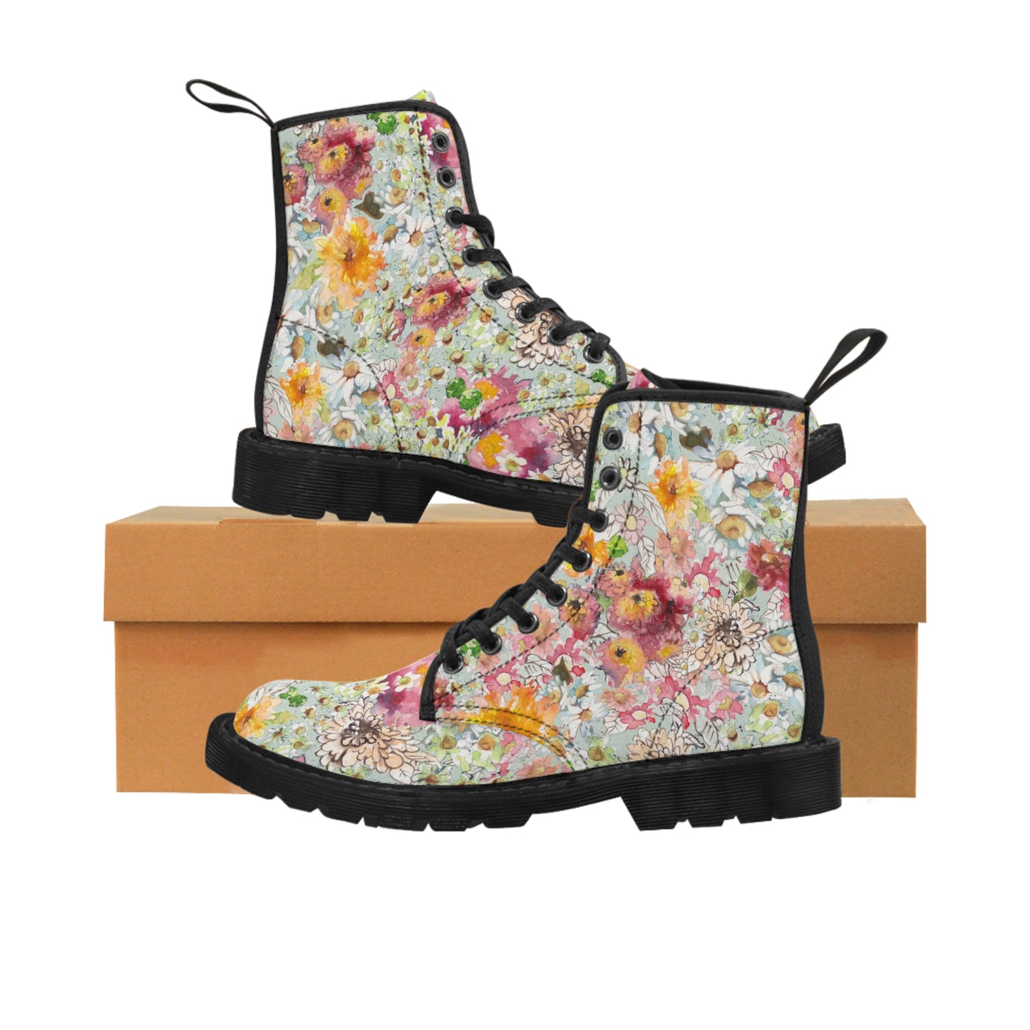 Farmhouse Floral Women's Canvas Boots