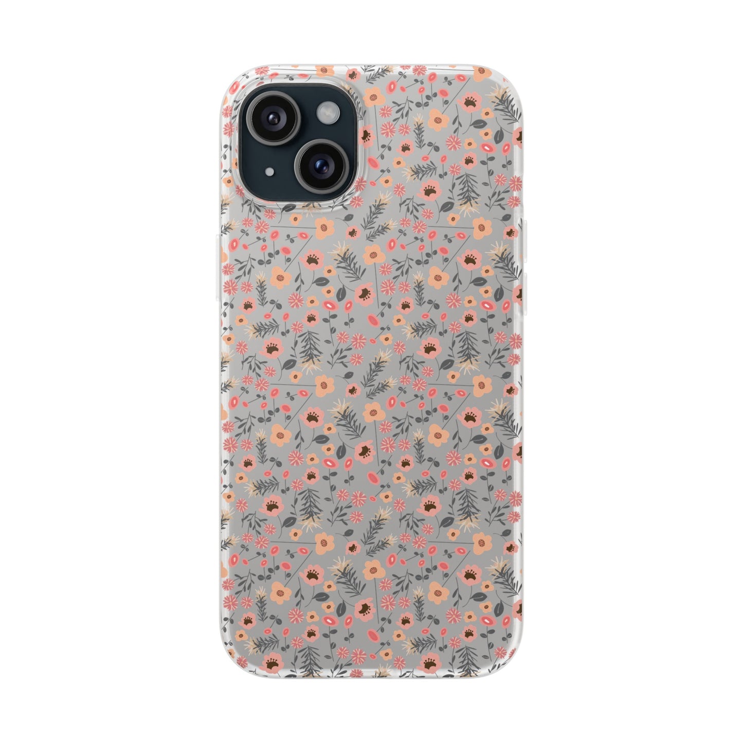 Peach Wildflowers Flexi Cases for iPhone