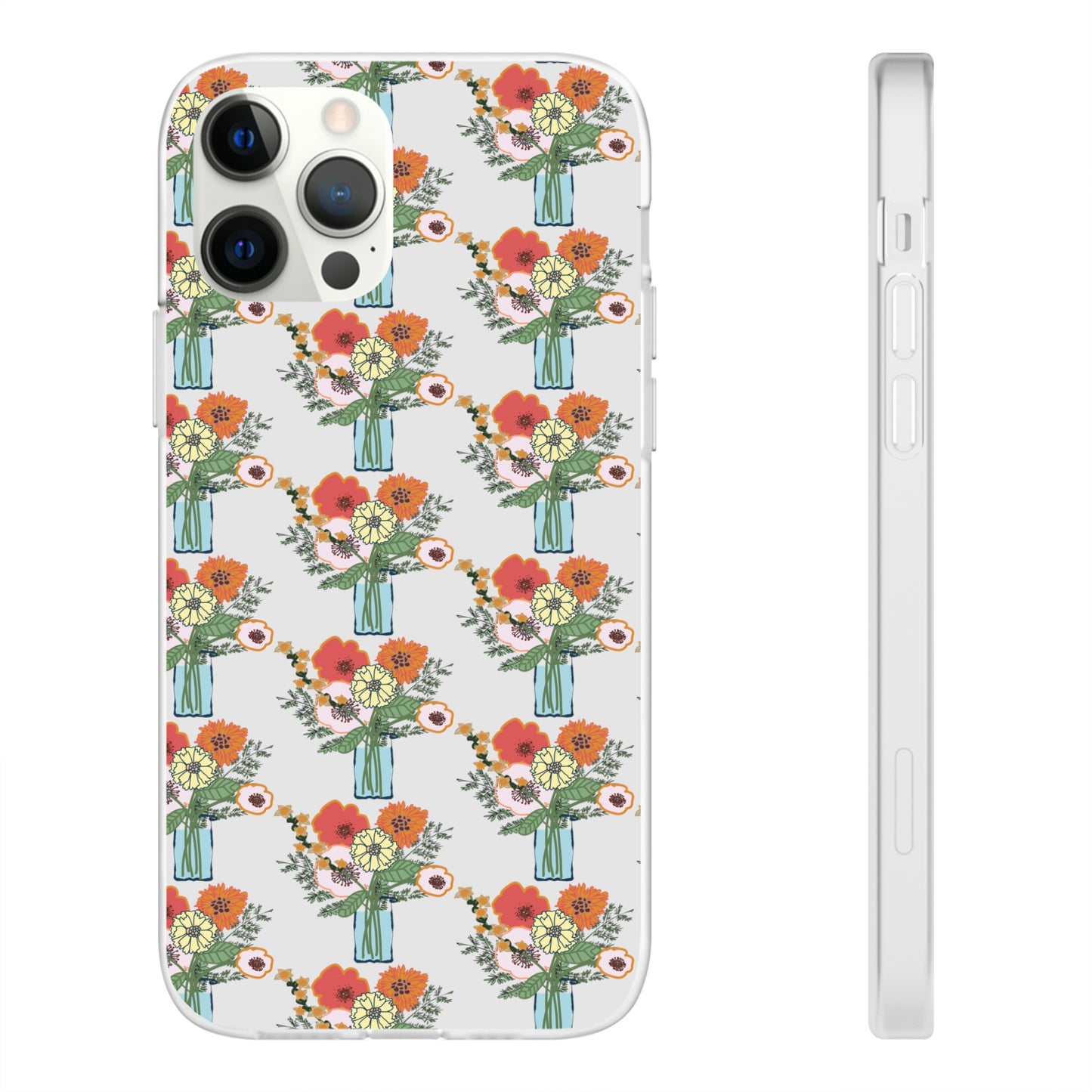 Colorful Flowers in a Vase Flexi Cases for iPhone