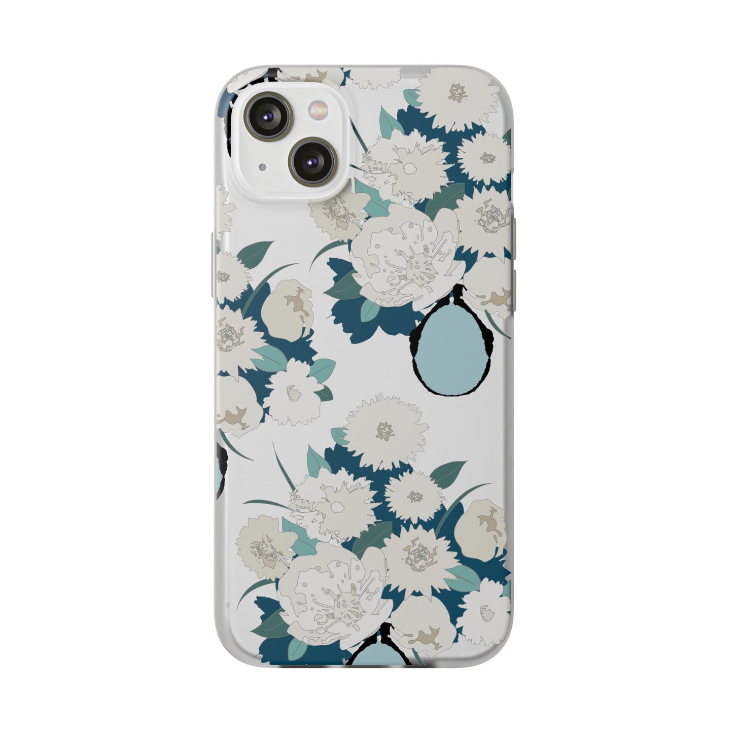 White Flowers in a Vase Flexi Cases for iPhone