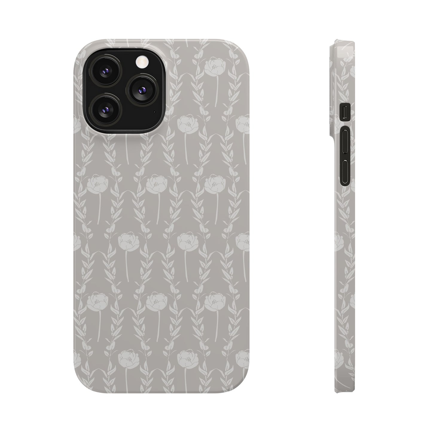 New Nouveau in Gray Slim Phone Cases