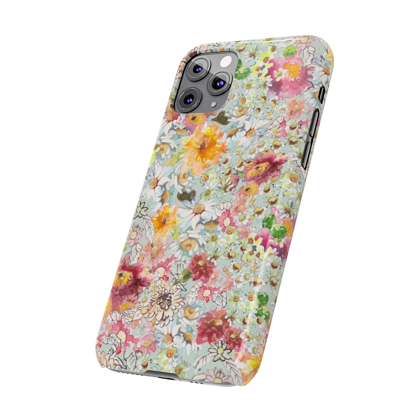 Farmhouse Floral Slim Phone Cases for iPhone