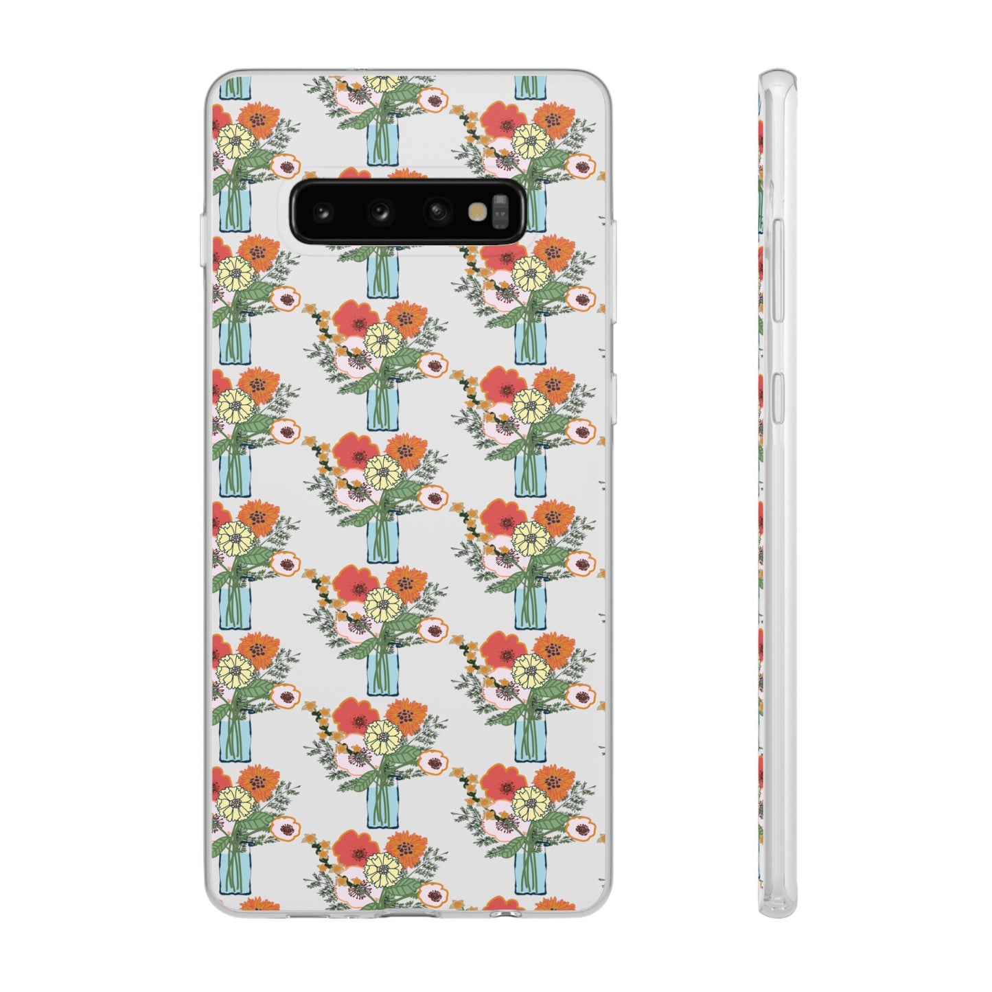 Colorful Flowers in a Vase Flexi Cases for Samsung