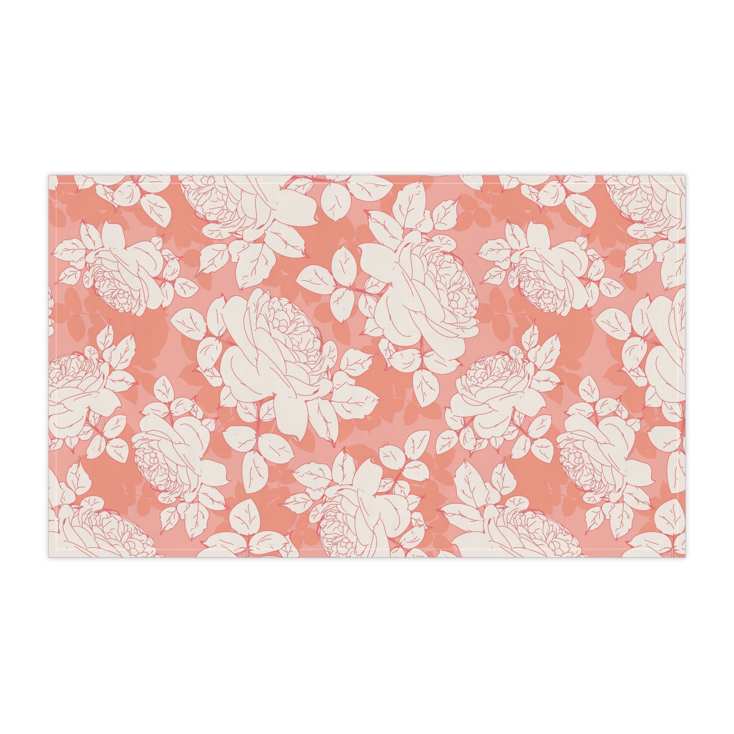 Peach and Cream Roses Kitchen Towel