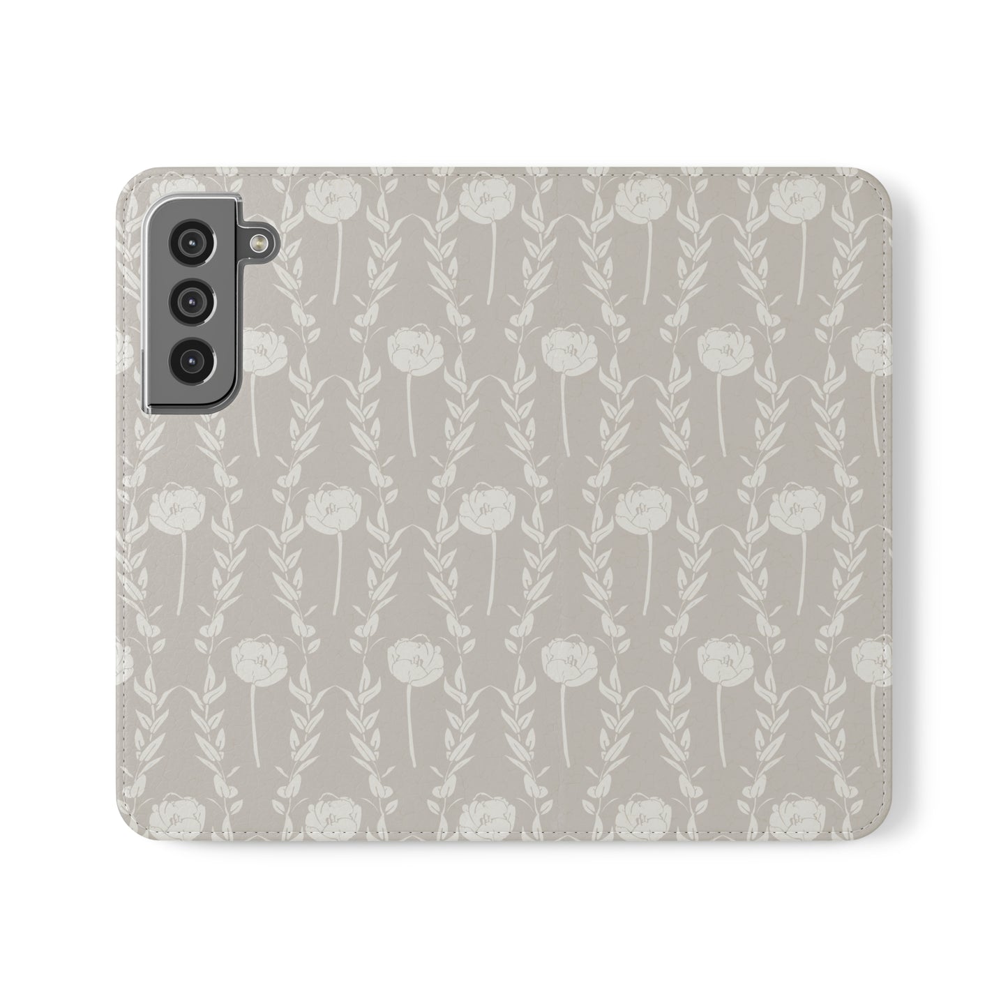 New Nouveau in Gray (Tulips) Flip Cases for Samsung