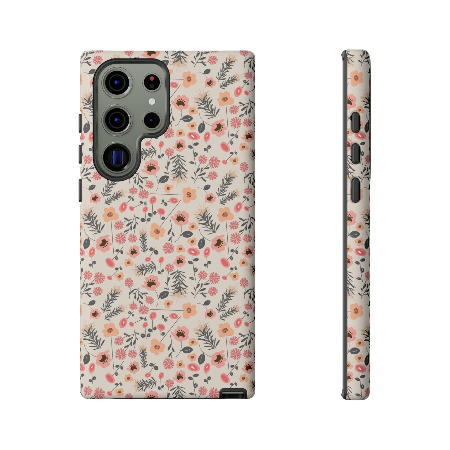 Peach and Cream Wildflowers Tough Cases for Samsung