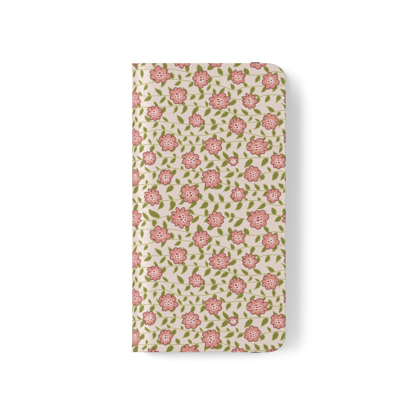 Coral Flowers on Cream Flip Cases for Samsung