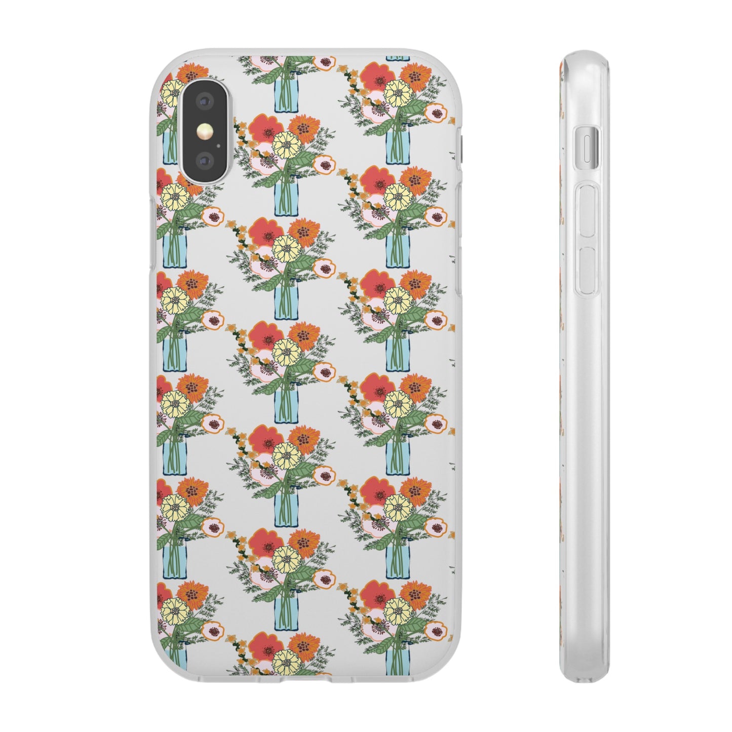 Colorful Flowers in a Vase Flexi Cases for iPhone