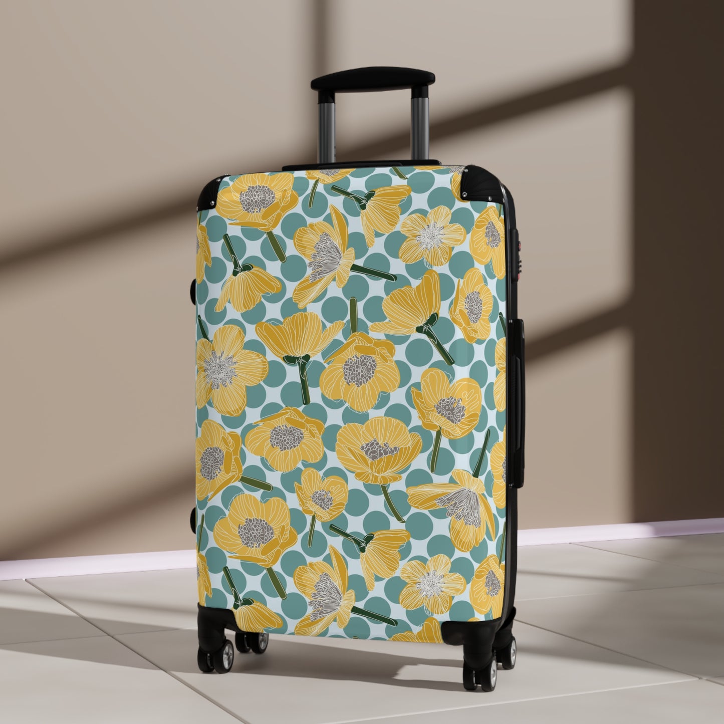 Buttercups and Polka Dots Suitcase