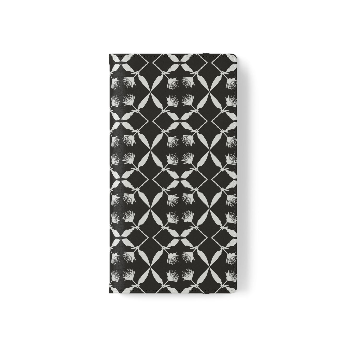 Black and White Floral Flip Cases for Samsung