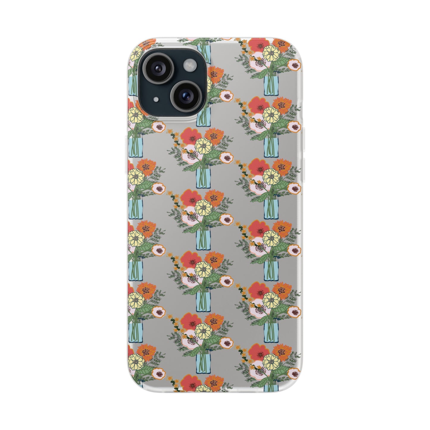 Colorful Flowers in a Vase Flexi Cases for iPhone