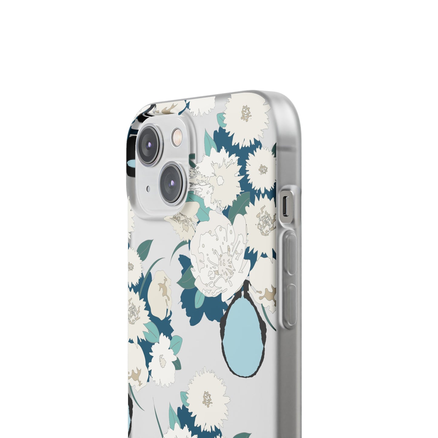 White Flowers in a Vase Flexi Cases for iPhone