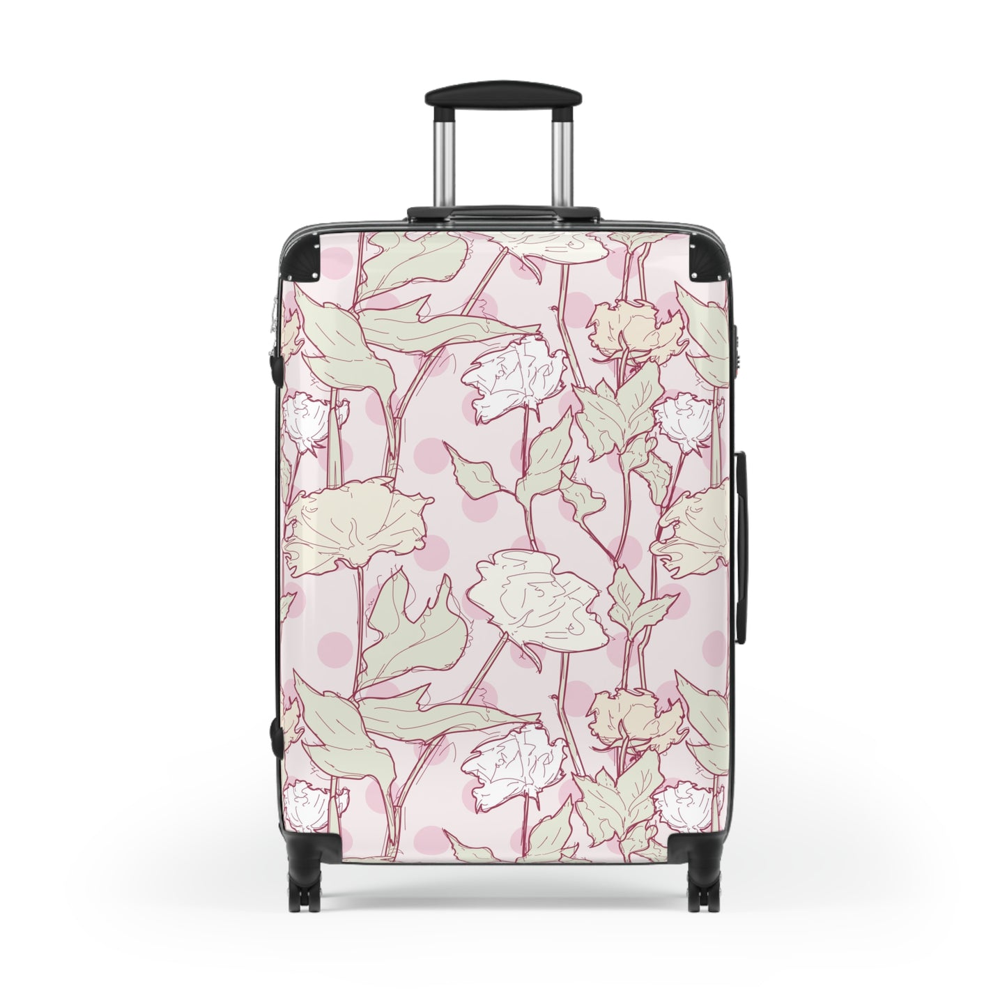 Roses and Dots in Pink Suitcase