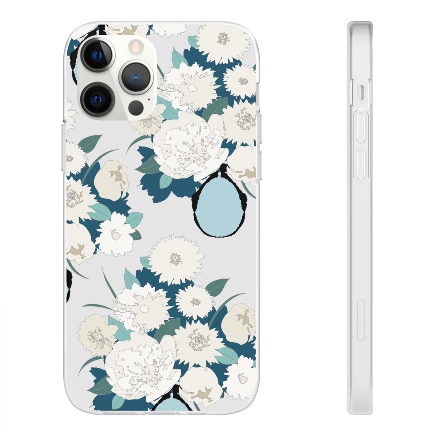 White Flowers in a Vase Flexi Cases for iPhone