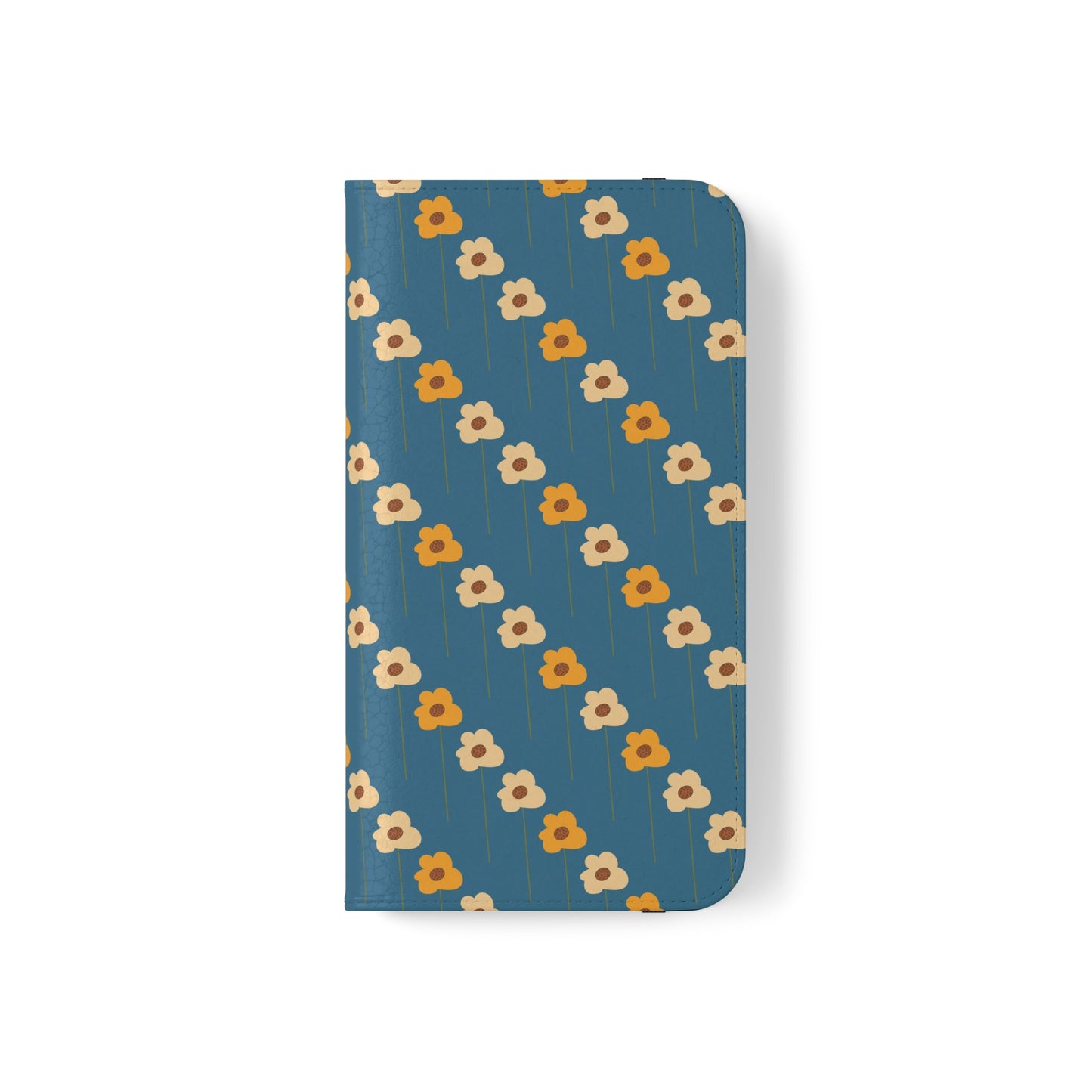 Yellow Wildflowers on Blue Flip Cases for iPhone