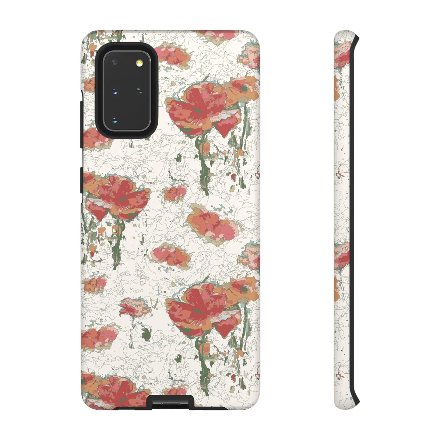 Orange Poppies Tough Cases for Samsung