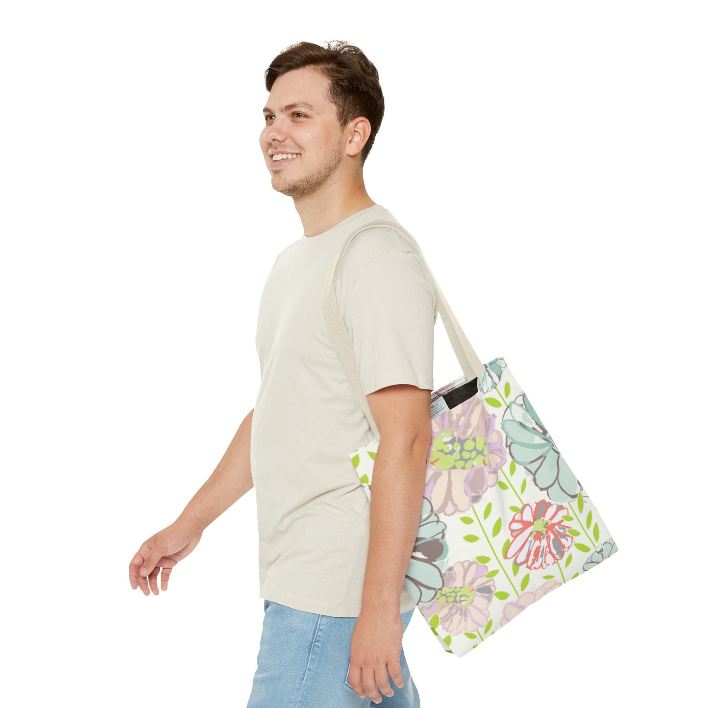 Soft Watercolor Floral Tote Bag