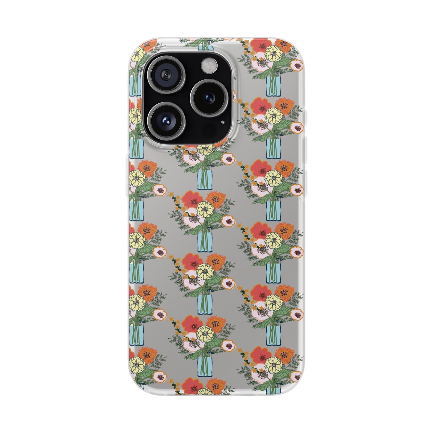 Colorful Flowers in a Vase Flexi Cases for iPhone