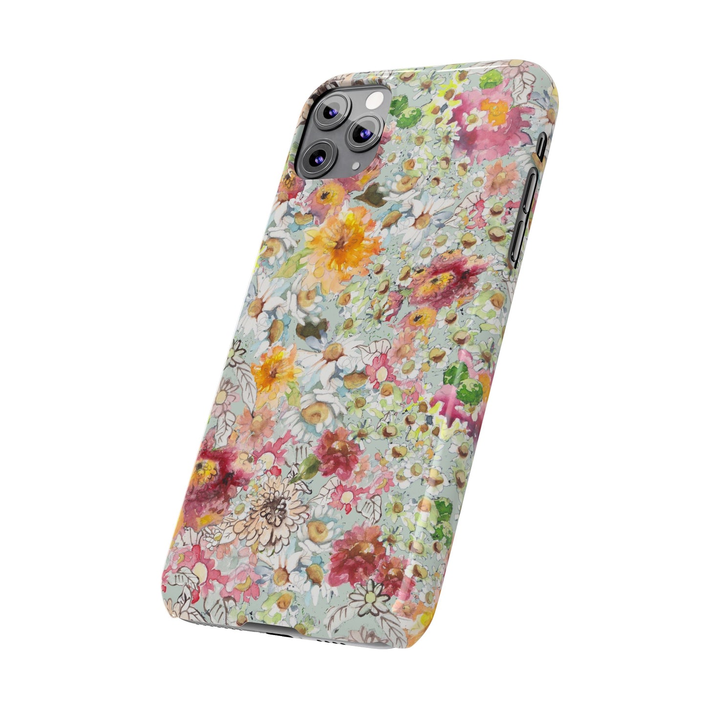 Farmhouse Floral Slim Phone Cases for iPhone