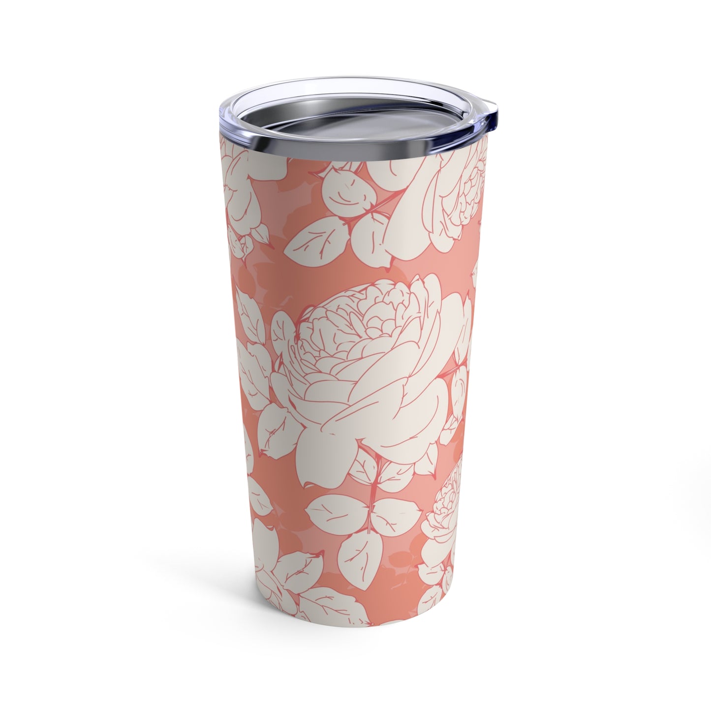 Peach and Cream Roses Tumbler 20oz