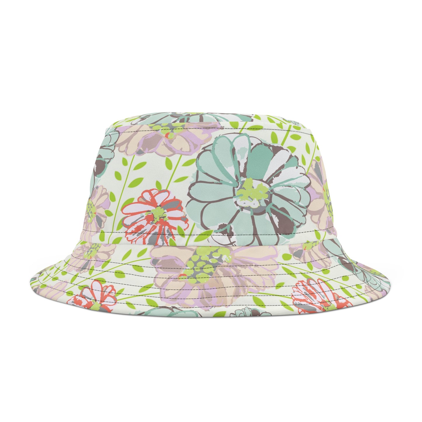 Soft Watercolor Floral Bucket Hat