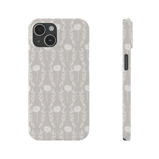 New Nouveau in Gray Slim Phone Cases