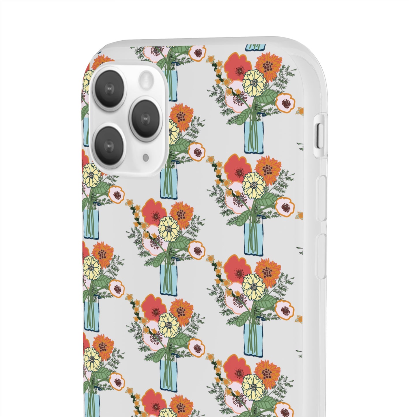 Colorful Flowers in a Vase Flexi Cases for iPhone