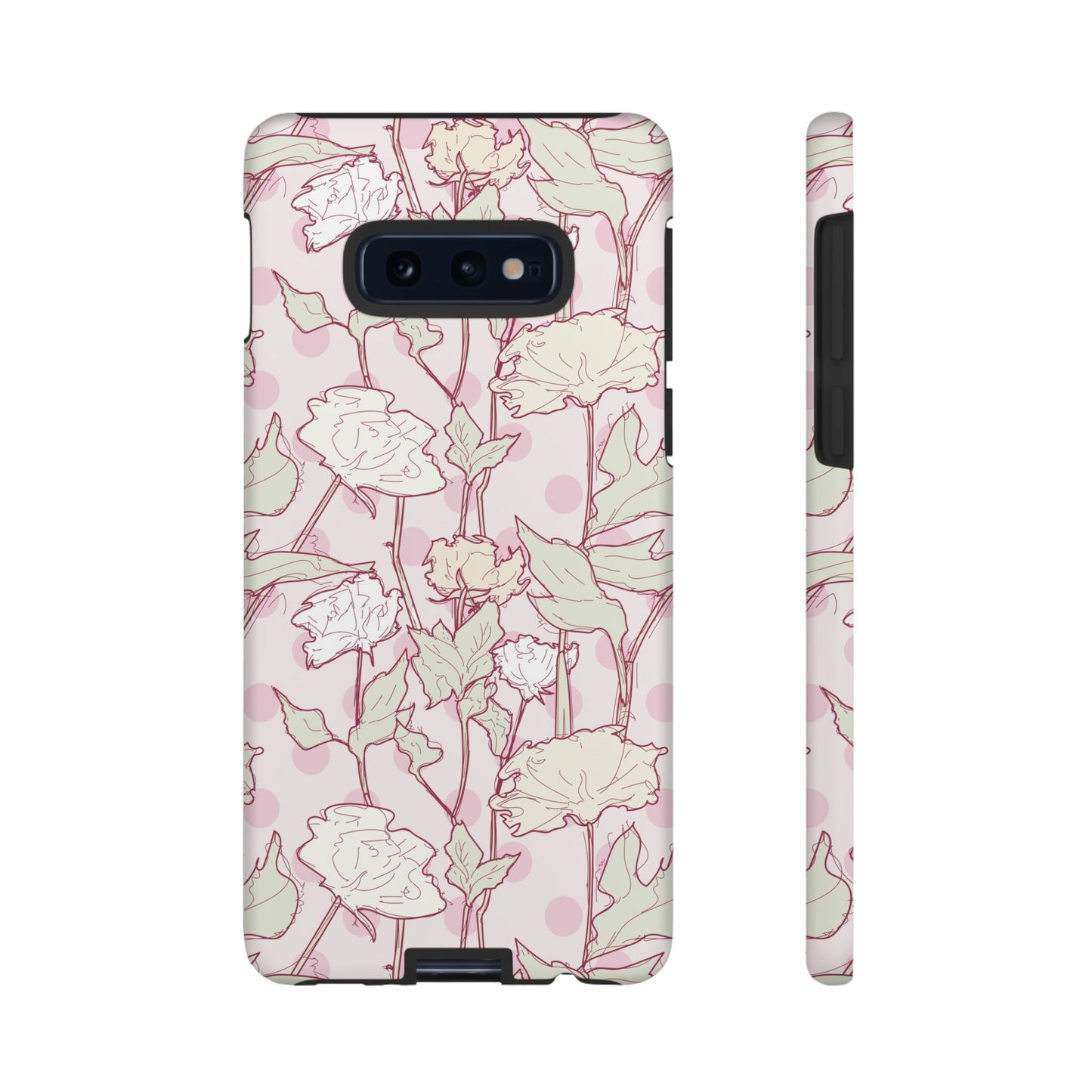 Roses and Dots in Pink Tough Cases for Samsung.