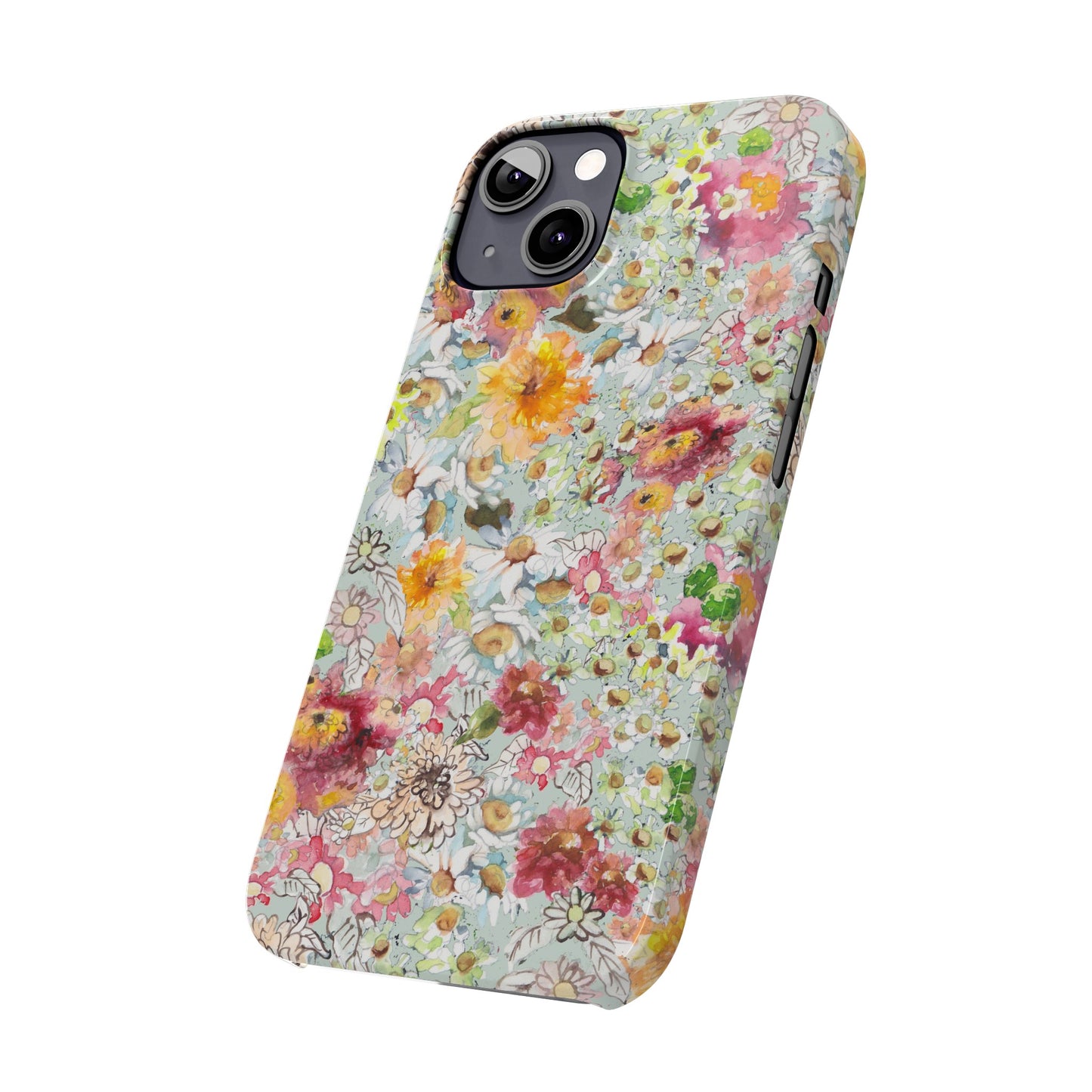 Farmhouse Floral Slim Phone Cases for iPhone