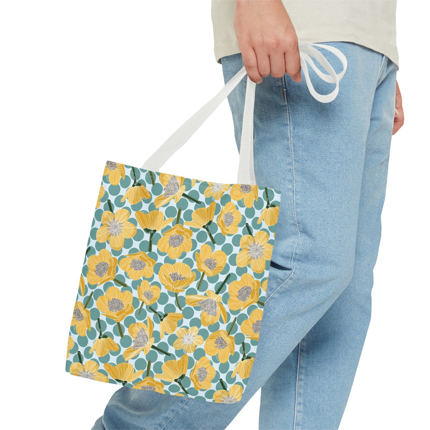 Buttercups and Polka Dots Tote Bag