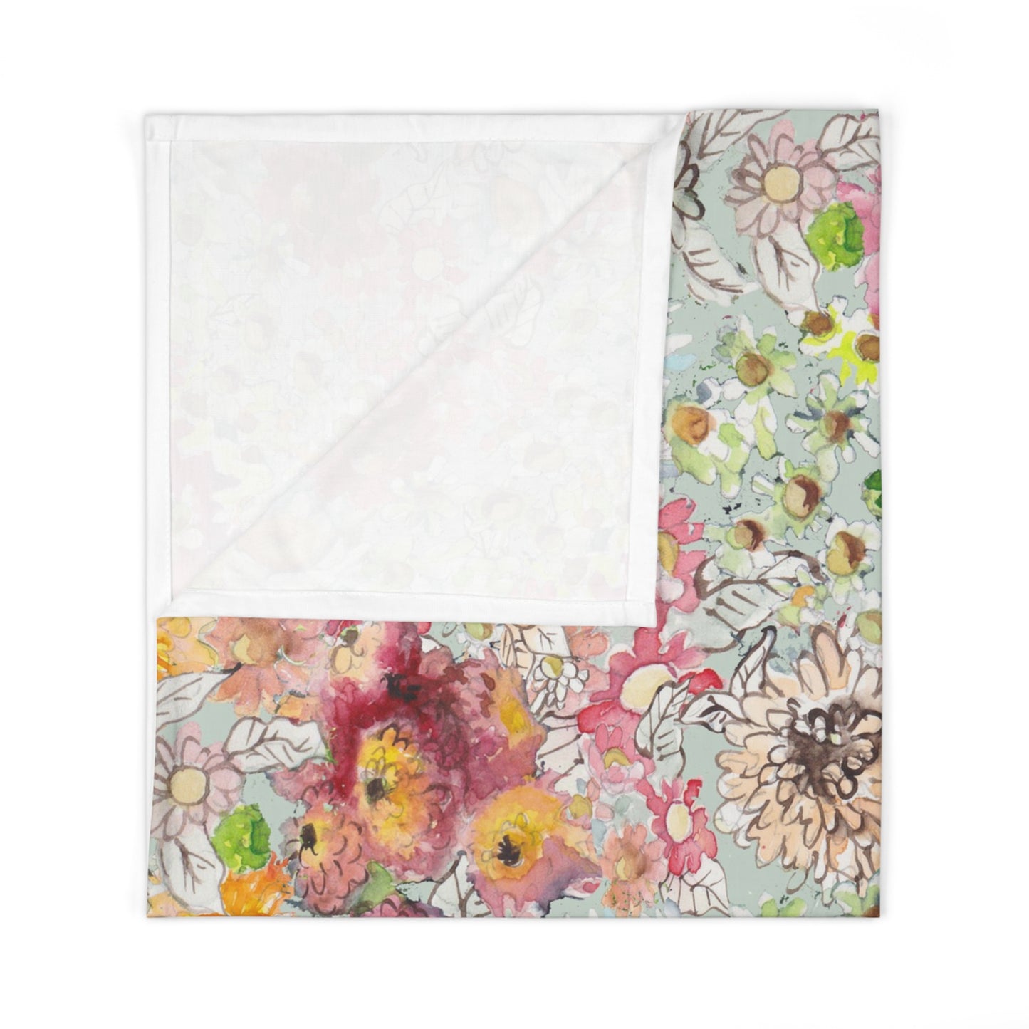 Farmhouse Floral Baby Swaddle Blanket