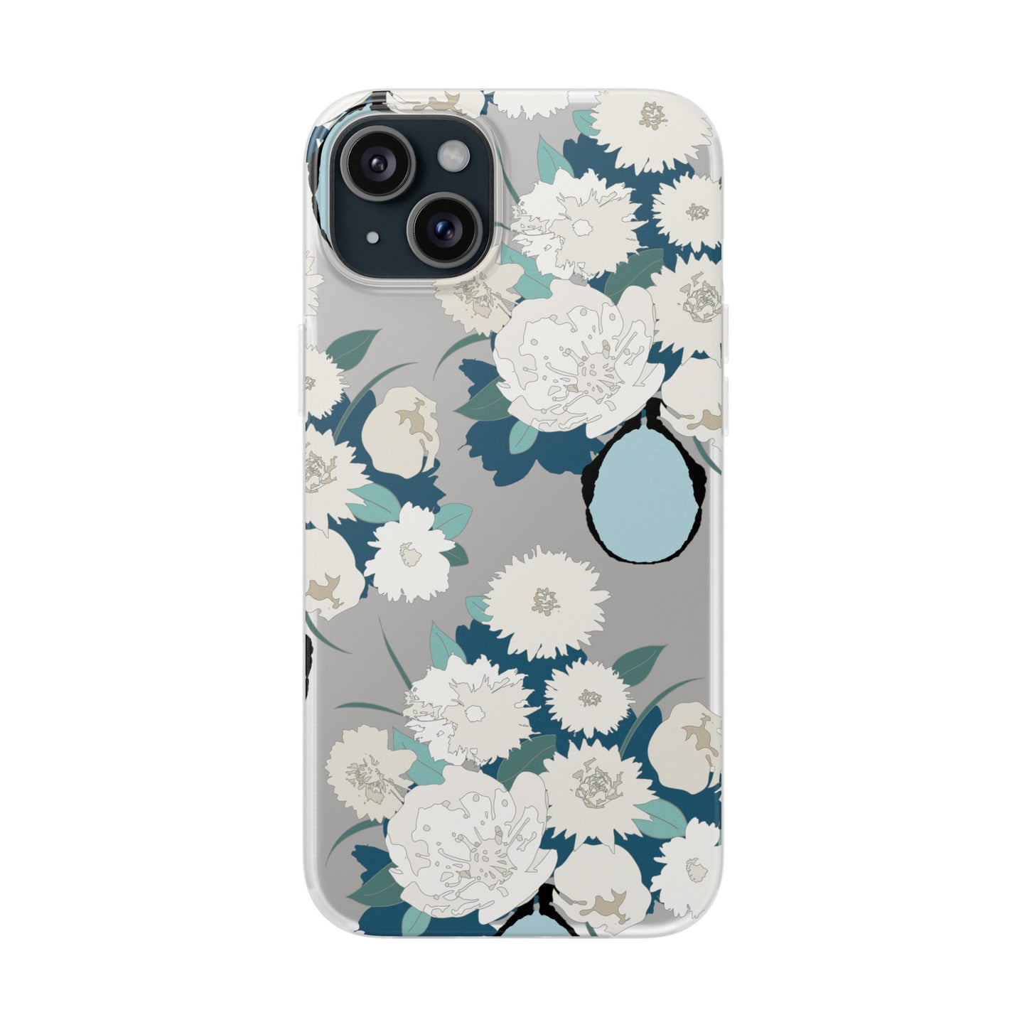 White Flowers in a Vase Flexi Cases for iPhone