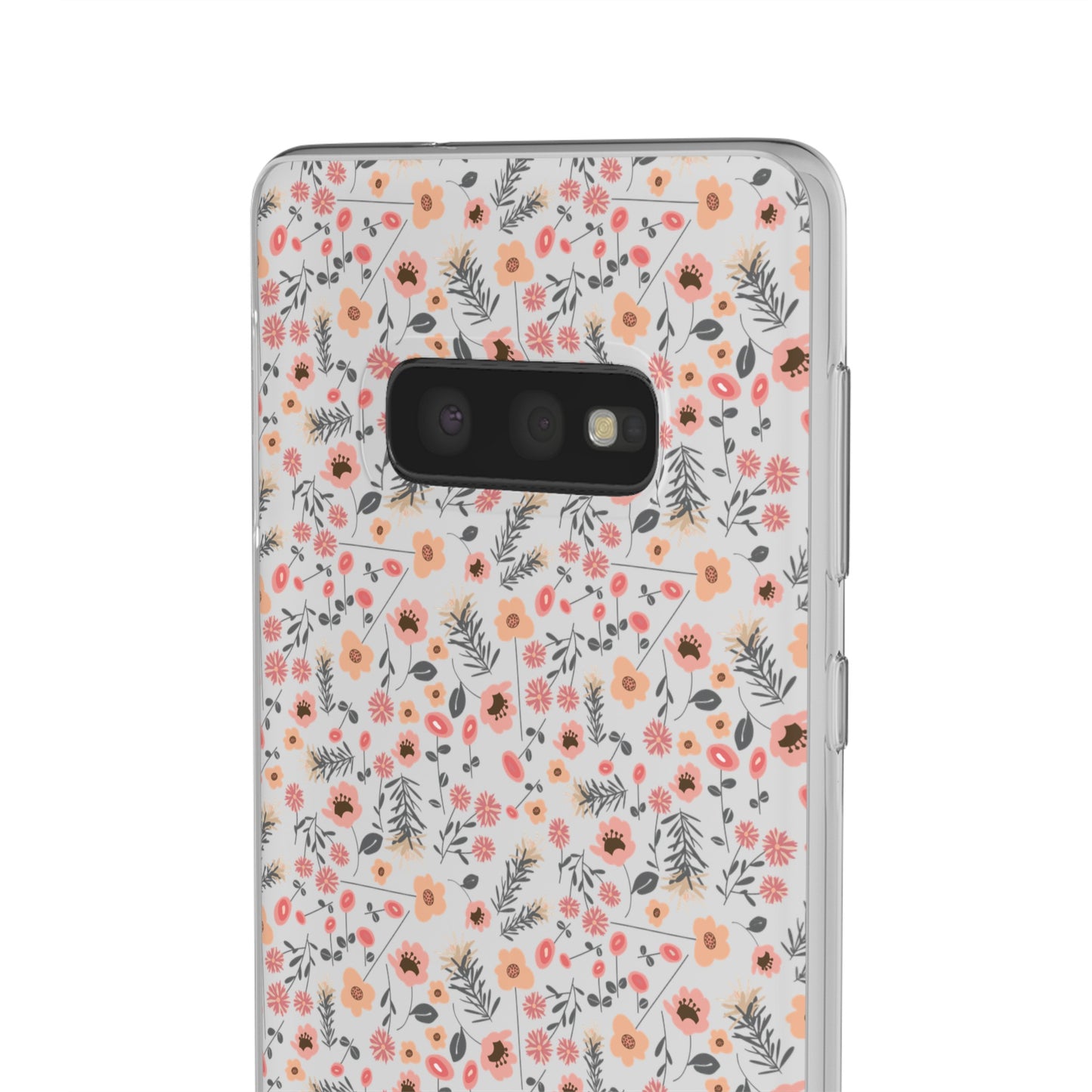 Peach Wildflowers Flexi Cases for Samsung