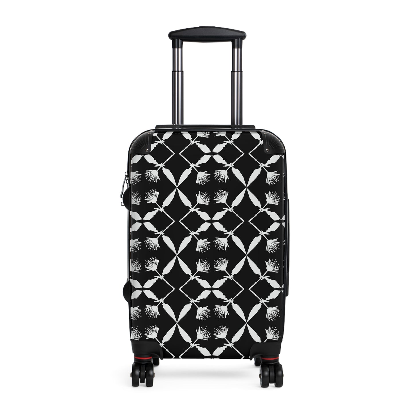 Black and White Floral Suitcase