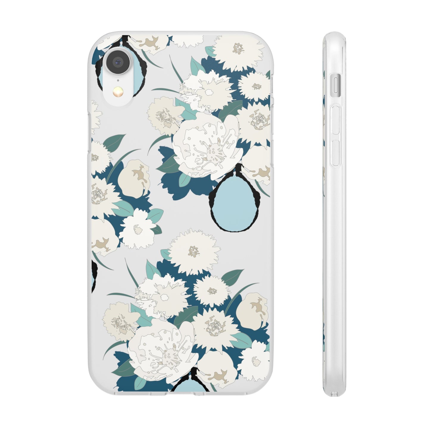 White Flowers in a Vase Flexi Cases for iPhone