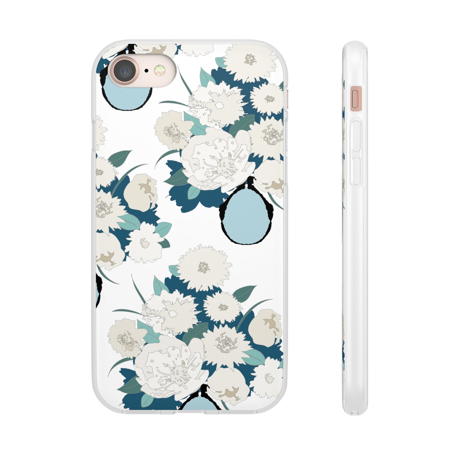 White Flowers in a Vase Flexi Cases for iPhone