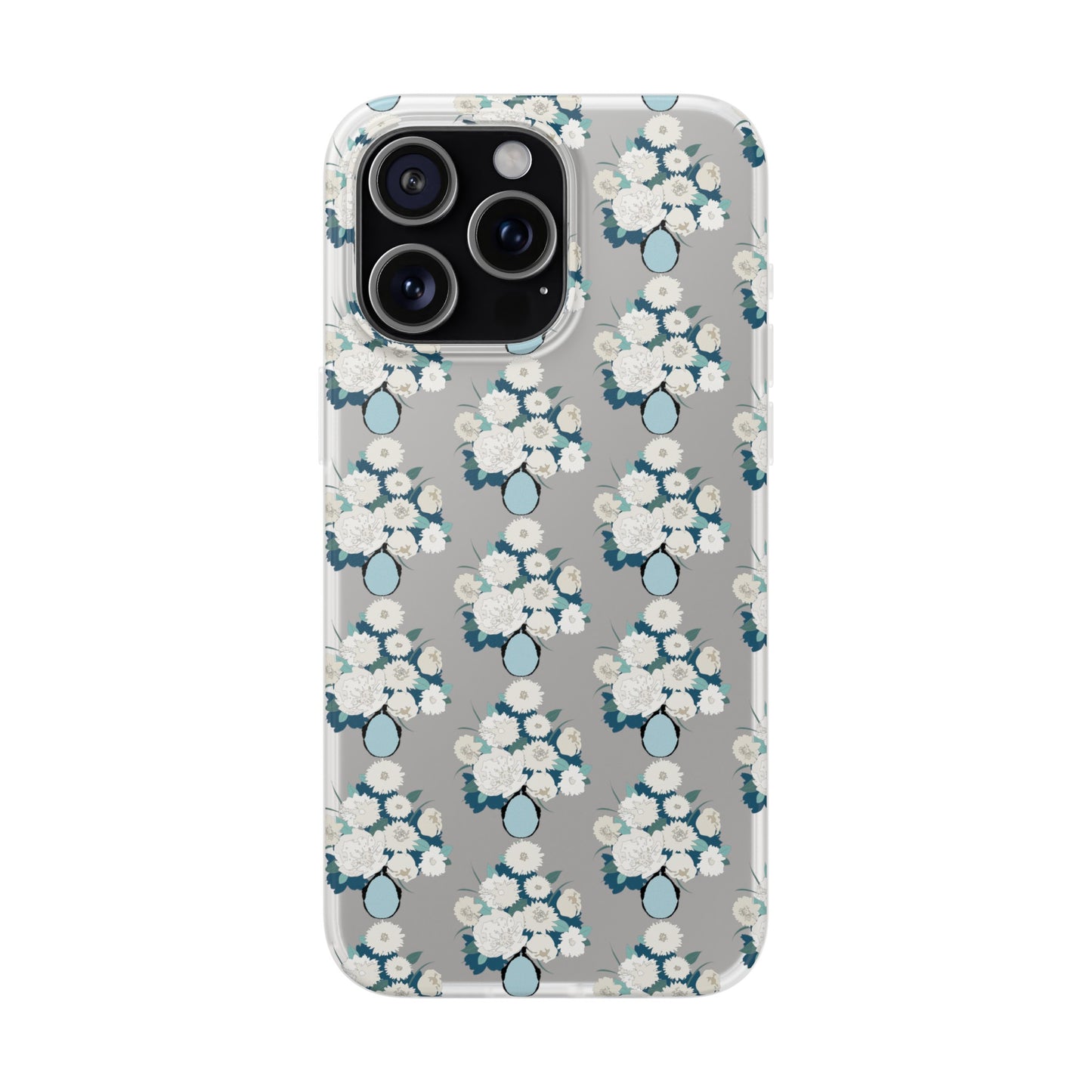 White Flowers in Vase Flexi Cases for iPhone